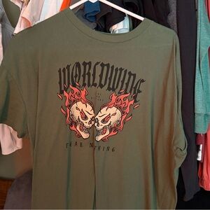 Olive Green Graphic T-Shirt